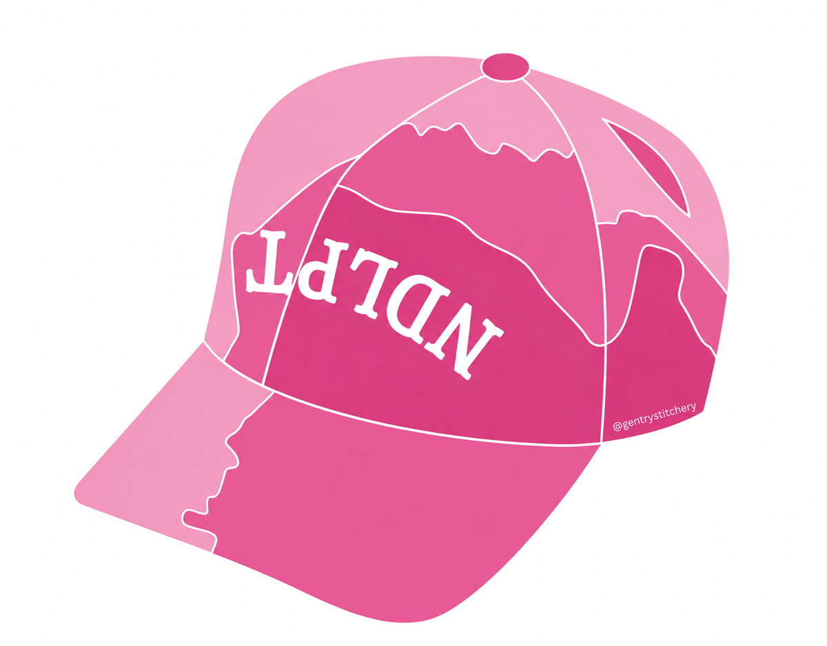 Upside Down NDLPT Hat Sticker