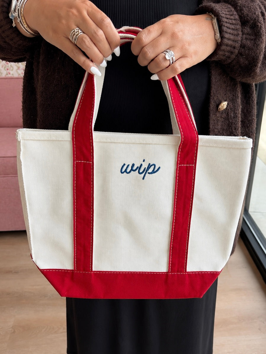 Small “wip” Boat Tote