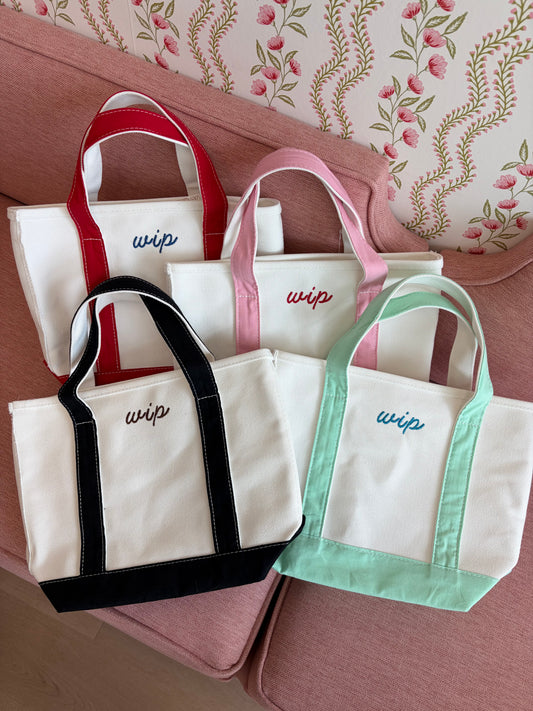 Small “wip” Boat Tote