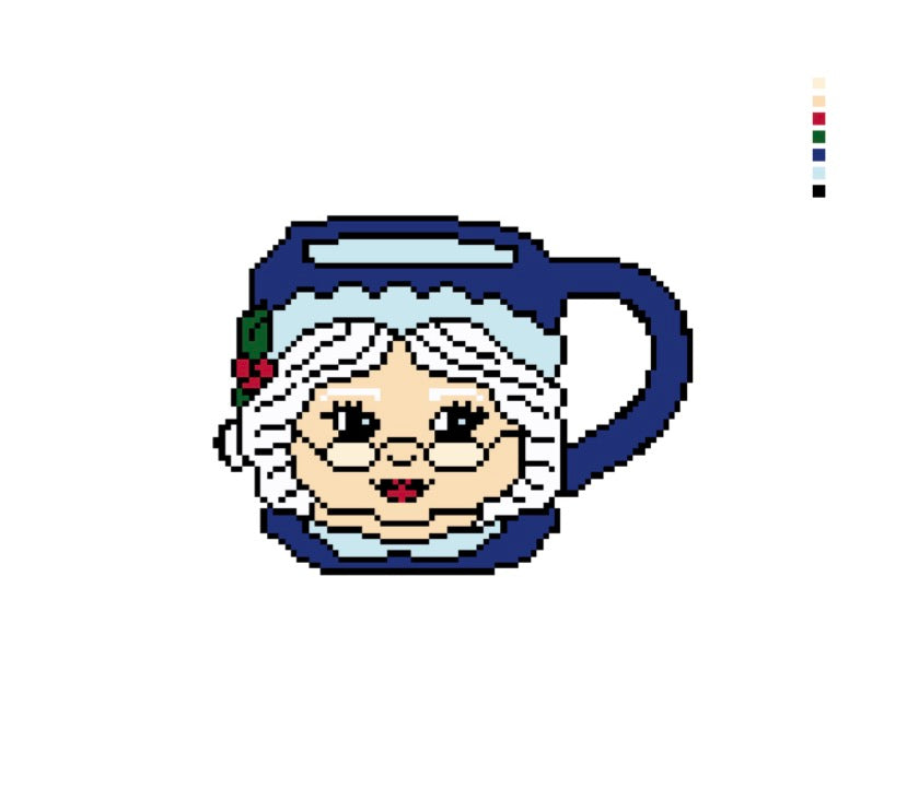PREORDER Blue Mrs. Claus Mug WHOLESALE