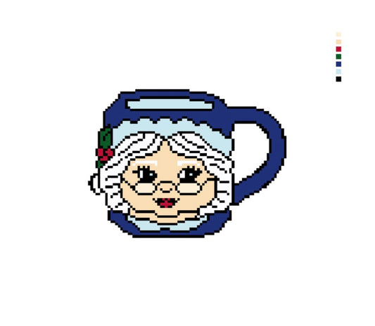 PREORDER Blue Mrs. Claus Mug WHOLESALE