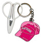 Upside Down NDLPT Hat Keychain w Scissors