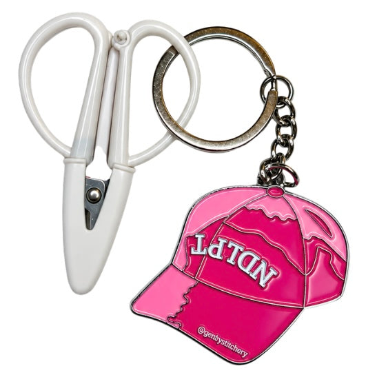 Upside Down NDLPT Hat Keychain w Scissors