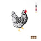 PREORDER Black and White Hen WHOLESALE
